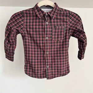 Calvin Klein Jeans Kids Black and Red Checkered Shirt